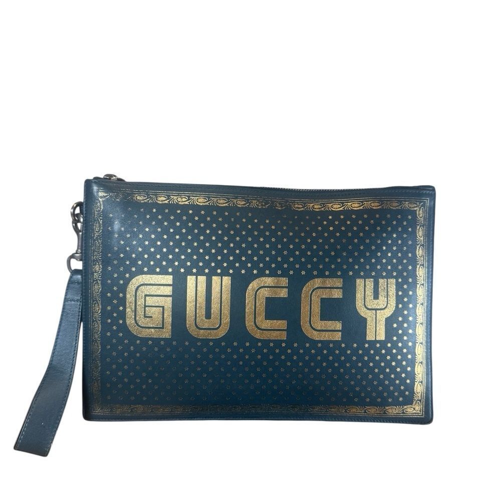 GUCCI + SEGA Guccy Stars Clutch Pochette Auth